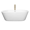 Custom image for White with Polished Chrome Trim and Brushed Gold Faucet / 67
