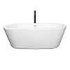 Custom image for White with Shiny White Trim and Matte Black Faucet / 67