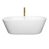 Custom image for White with Shiny White Trim and Brushed Gold Faucet / 67