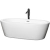 Custom image for White with Polished Chrome Trim and Matte Black Faucet / 71