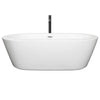 Custom image for White with Polished Chrome Trim and Matte Black Faucet / 71