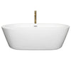 Custom image for White with Polished Chrome Trim and Brushed Gold Faucet / 71