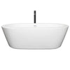 Custom image for White with Shiny White Trim and Matte Black Faucet / 71