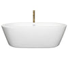 Custom image for White with Shiny White Trim and Brushed Gold Faucet / 71