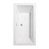 Custom image for White with Polished Chrome Trim and Brushed Gold Faucet / 59.5