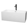 Custom image for White with Polished Chrome Trim and Matte Black Faucet / 59.5
