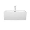 Custom image for White with Polished Chrome Trim and Matte Black Faucet / 59.5