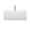 Custom image for White with Polished Chrome Trim and Brushed Gold Faucet / 59.5