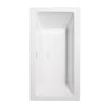 Custom image for White with Shiny White Trim and Brushed Gold Faucet / 59.5