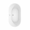 Custom image for White with Polished Chrome Trim and Brushed Gold Faucet / 60