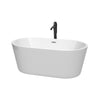 Custom image for White with Polished Chrome Trim and Matte Black Faucet / 60