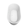 Custom image for White with Shiny White Trim and Matte Black Faucet / 60