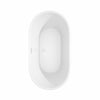 Custom image for White with Shiny White Trim and Matte Black Faucet / 60