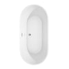 Custom image for White with Polished Chrome Trim and Matte Black Faucet / 67