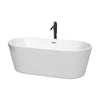 Custom image for White with Polished Chrome Trim and Matte Black Faucet / 67