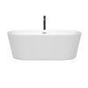 Custom image for White with Polished Chrome Trim and Matte Black Faucet / 67