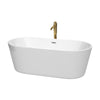 Custom image for White with Polished Chrome Trim and Brushed Gold Faucet / 67
