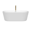 Custom image for White with Polished Chrome Trim and Brushed Gold Faucet / 67
