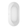 Custom image for White with Shiny White Trim and Matte Black Faucet / 67