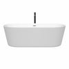 Custom image for White with Polished Chrome Trim and Matte Black Faucet / 71