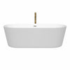 Custom image for White with Polished Chrome Trim and Brushed Gold Faucet / 71