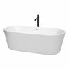 Custom image for White with Shiny White Trim and Matte Black Faucet / 71