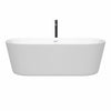 Custom image for White with Shiny White Trim and Matte Black Faucet / 71