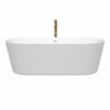 Custom image for White with Shiny White Trim and Brushed Gold Faucet / 71