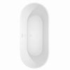 Custom image for White with Shiny White Trim and Matte Black Faucet / 71