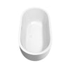 Custom image for White with Shiny White Trim and Brushed Gold Faucet / 60