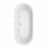 Custom image for White with Polished Chrome Trim and Matte Black Faucet / 67