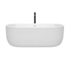 Custom image for White with Shiny White Trim and Matte Black Faucet / 67