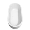 Custom image for White with Shiny White Trim and Matte Black Faucet / 67