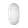 Custom image for White with Shiny White Trim and Matte Black Faucet / 60