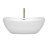 Custom image for White with Polished Chrome Trim and Brushed Gold Faucet / 65