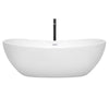 Custom image for White with Shiny White Trim and Matte Black Faucet / 70