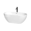 Custom image for White with Polished Chrome Trim and Matte Black Faucet / 60