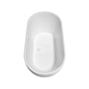 Custom image for White with Shiny White Trim and Matte Black Faucet / 60