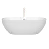 Custom image for White with Polished Chrome Trim and Brushed Gold Faucet / 67