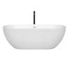 Custom image for White with Shiny White Trim and Matte Black Faucet / 67