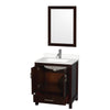 Custom image for Espresso with Brushed Chrome Trim / White Quartz, Rectangular Sink / 24