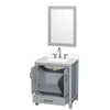 Custom image for Gray with Brushed Chrome Trim / White Quartz, Rectangular Sink / 24
