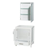 Custom image for White with Brushed Chrome Trim / Medicine Cabinet