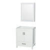 Custom image for White with Brushed Chrome Trim / Medicine Cabinet