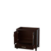 Custom image for Espresso with Brushed Chrome Trim / No Mirror