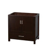 Custom image for Espresso with Brushed Chrome Trim / No Mirror