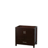 Custom image for Espresso with Brushed Chrome Trim / White Carrara Marble, Oval Sink / 24