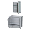 Custom image for Gray with Brushed Chrome Trim / Medicine Cabinet