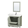 Custom image for Light Green with Brushed Nickel Trim / Carrara Cultured Marble, Rectangular Sink / 24