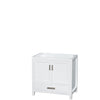 Custom image for White with Brushed Chrome Trim / White Carrara Marble, Oval Sink / Medicine Cabinet